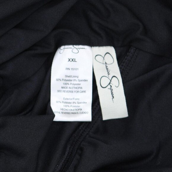 NEW Jessica Simpson Womens One Piece Textured Swimsuit 17465231 Black 2XL - Picture 3 of 3